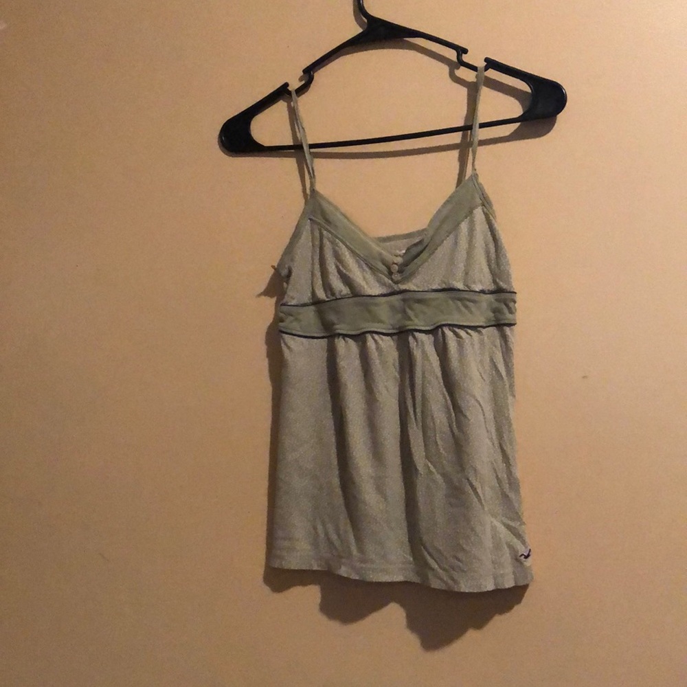 Hollister, green skinny strap shirt, womens S